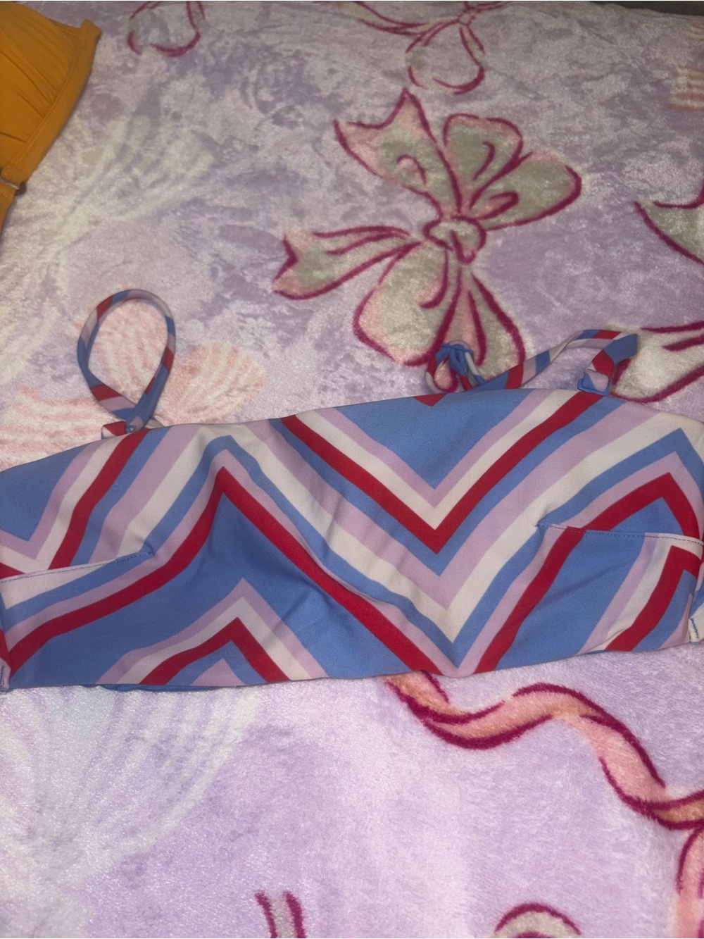 aerie' Blue, Pink & Red Chevron Swim Bikini Top